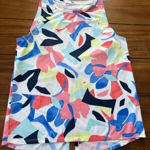 Bright Abstract Womens Floral Performance Tank Top